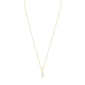Lantisor argint placat cu aur galben cu perla naturala alba DiAmanti AP14697_Necklace-AS